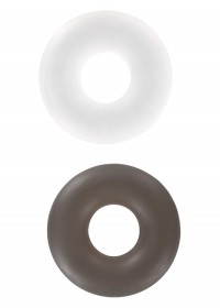 Cockring  donuts anneau pénis StudRing x 2 pièces blanc- noir