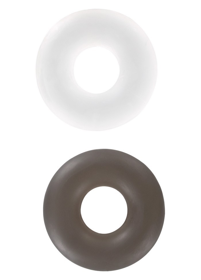 Cockring  donuts anneau pénis StudRing x 2 pièces blanc- noir
