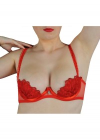 Soutien-gorge rouge sexy pour femme Folies By Renaud en vente chez Sophie Libertine Vannes