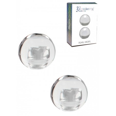 Boules d'Amour en verre transparent Pearl Drops  3 cm-8713221821355