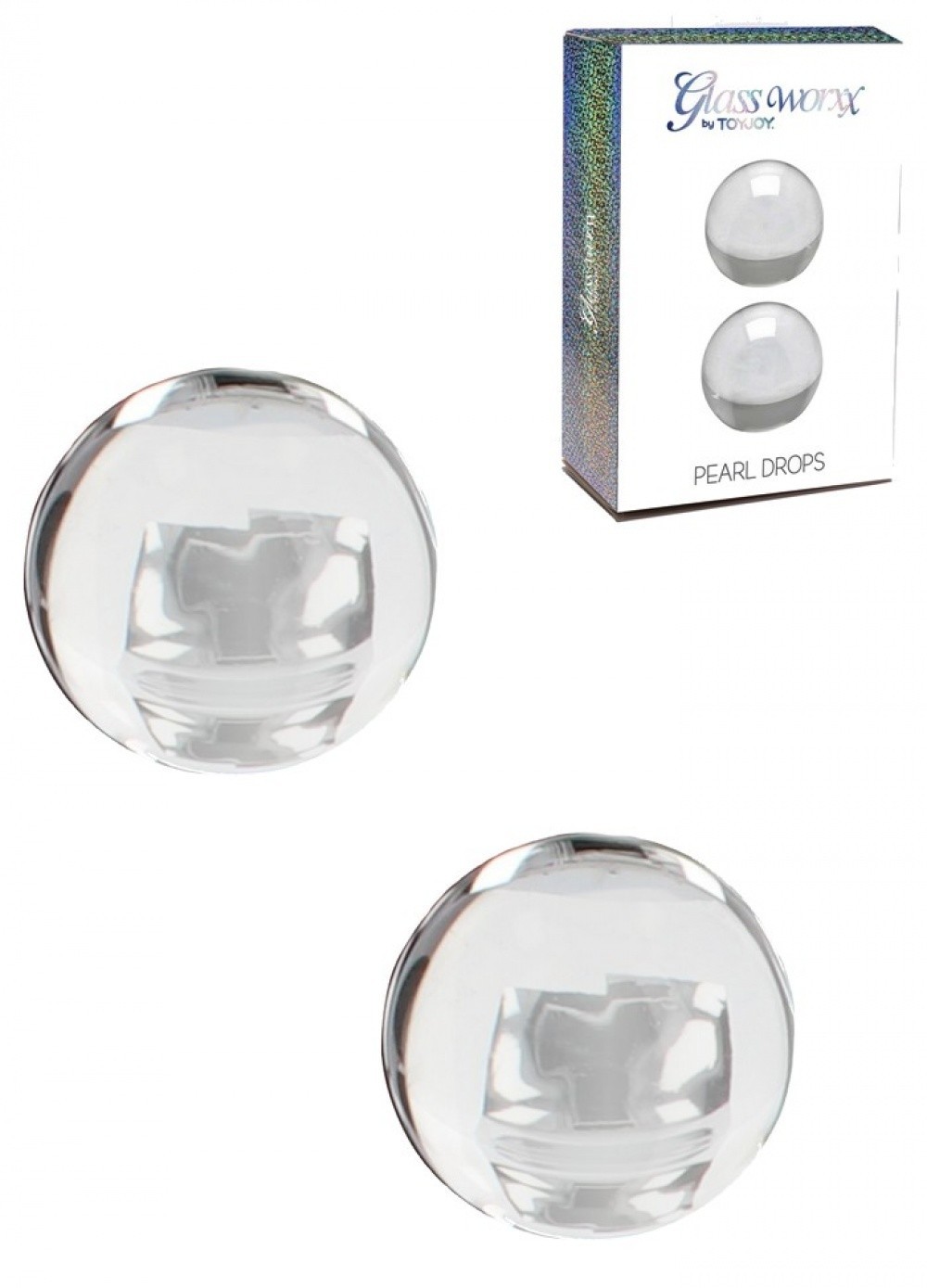 Boules d'Amour en verre transparent Pearl Drops  3 cm-8713221821355