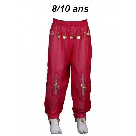 Oriental Pantalon oriental enfant rose fushia 8/12 ans