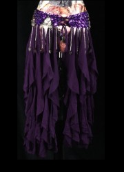 Ensemble oriental ceinture longue violet