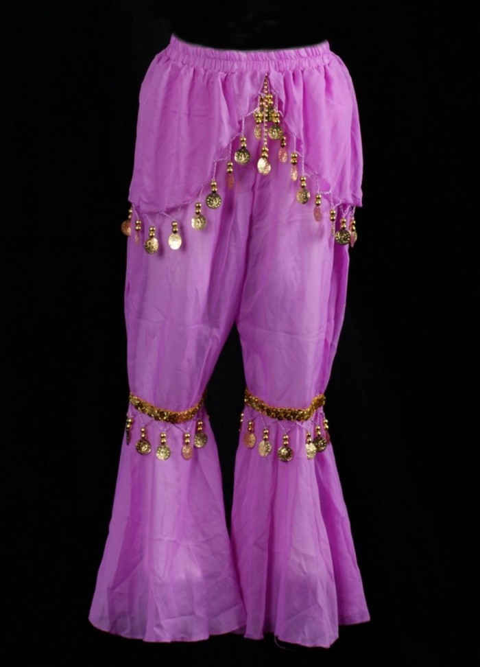 Oriental Enfant Pantalon sarouel corolle violet
