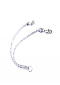 Chaines métal de 36 cm avec 2 mousquetons acier