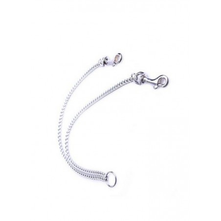 Chaines métal de 36 cm avec 2 mousquetons acier