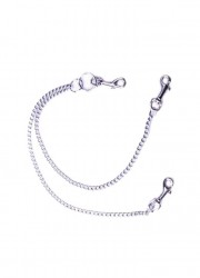 Chaines fines métal 38 cm & 3 mousquetons