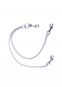 Chaines fines métal 38 cm & 3 mousquetons