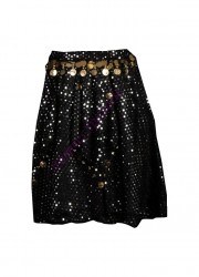 Oriental Enfant Ensemble Jupe longue sequins or noir