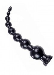 Gros et long ode Anal Boules Adder Beads vinyls noir 2