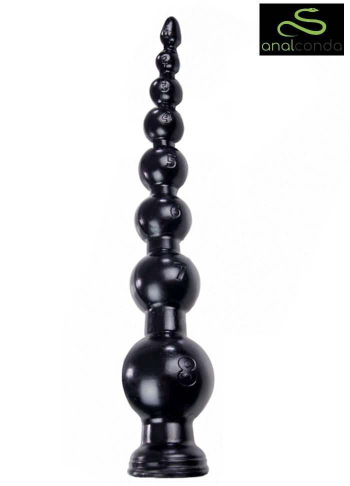 Analconda Gode Anal Boules Snake Progress vinyls noir L 45cm