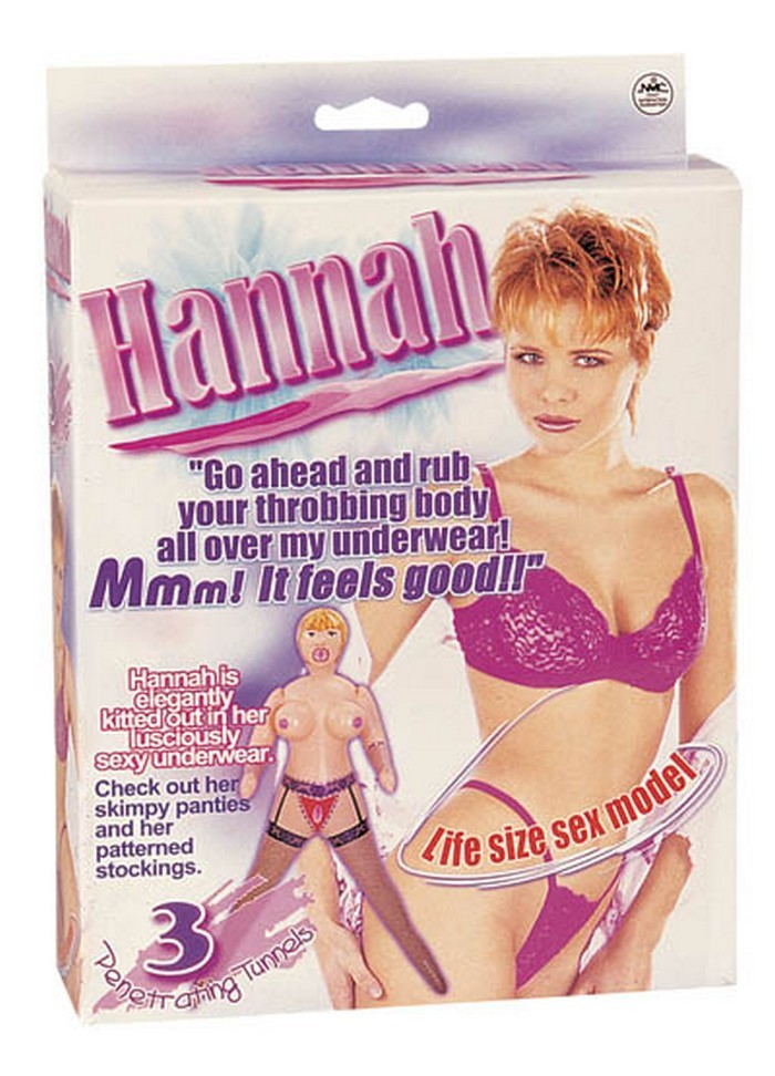 Jolie Poupée gonflable blonde Hannah 3 trous vagin anus bouche