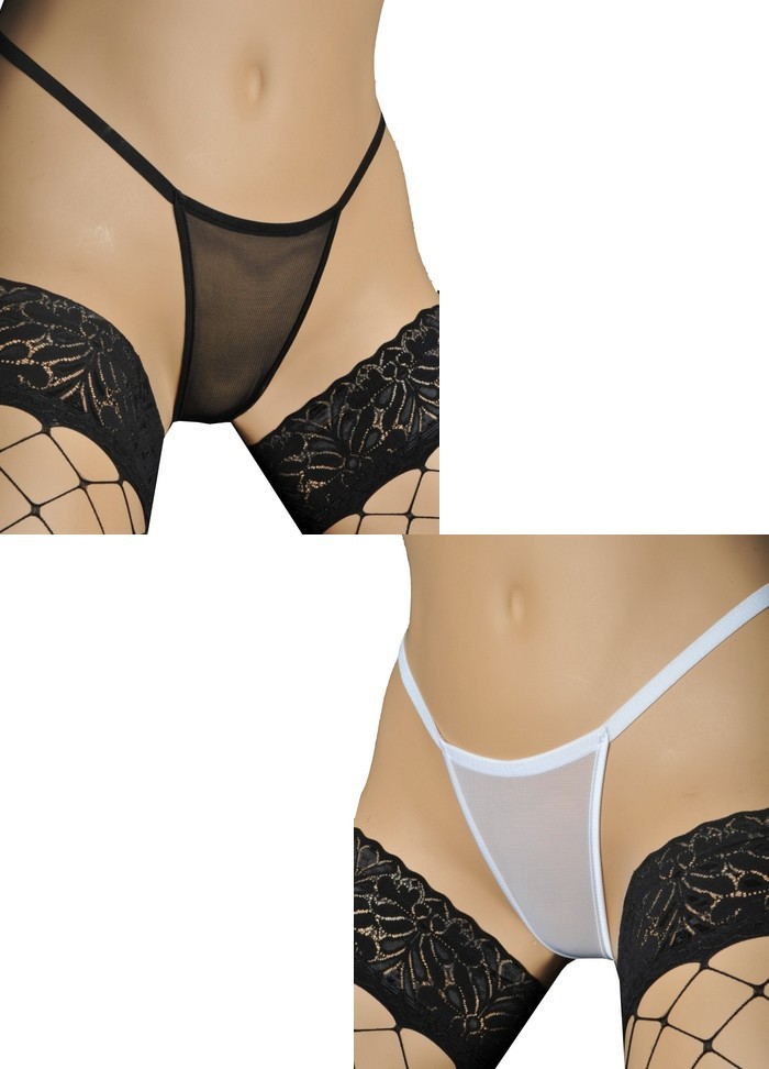 string en tulle transparent blanc Fabiola Sophie Libertine