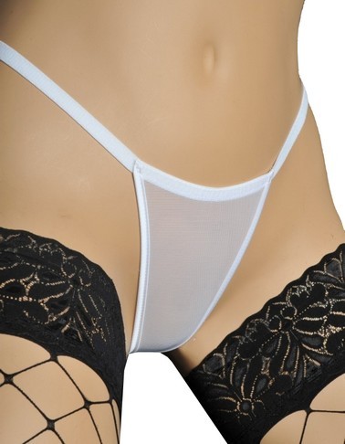 string en tulle transparent blanc Fabiola Sophie Libertine