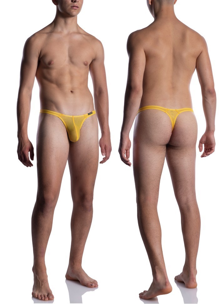 ManStore M800 String homme Tower  jaune recto verso