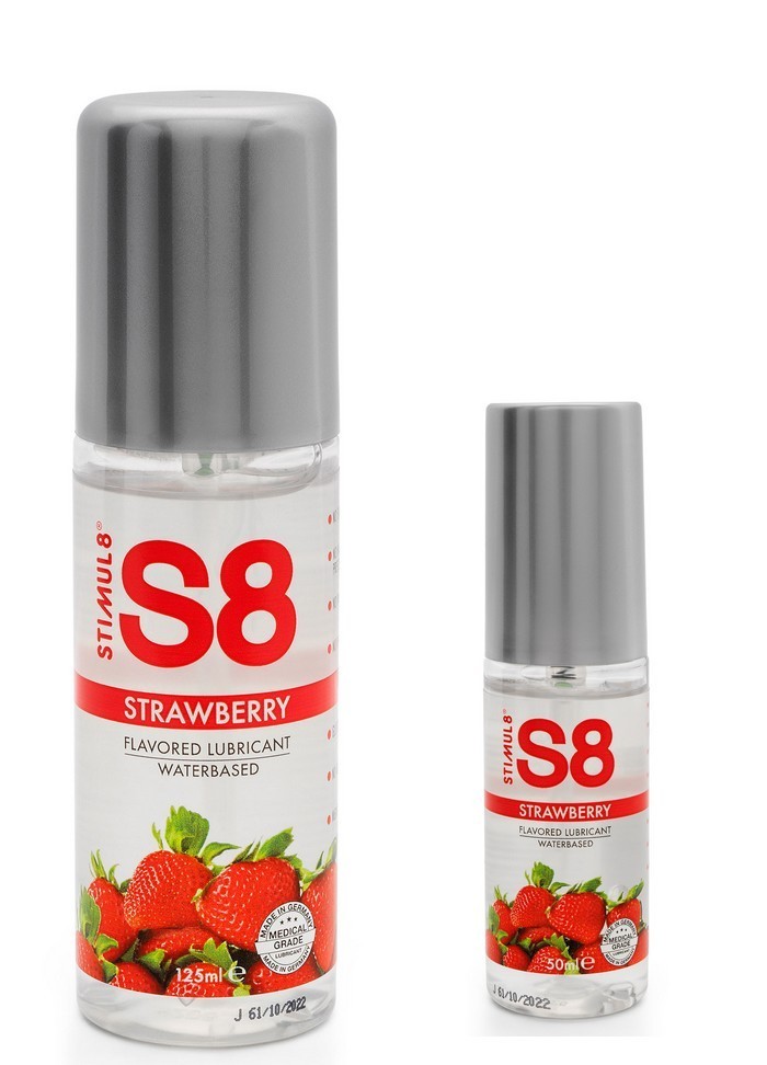 S8 Lubrifiant eau WB Flavored Lube arome fraise125 & 50ml