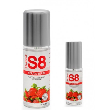 S8 Lubrifiant eau WB Flavored Lube arome fraise125 & 50ml