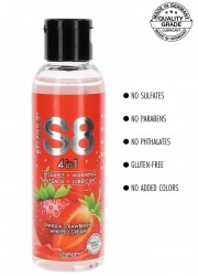 S8 Lubrifiant chauffant Massage 4-in-1Dessert Lube 125ml fraise vanille