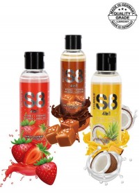 S8 Lubrifiant chauffant Massage 4-in-1Dessert Lube 125ml fraise-coco-caramel