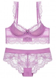 Ensemble sexy en dentelle rose pour femme Sophie Libertine vannes