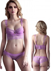 Lingerie sexy pas cher pour femme ensemble en dentelle rose