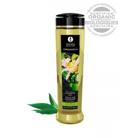 Shunga Huile de massage Bio Organica Thé vert