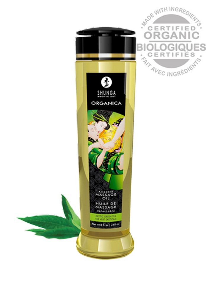 Shunga Huile de massage Bio Organica Thé vert