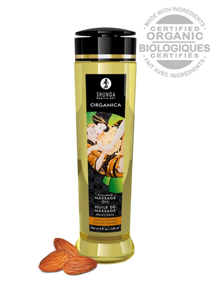Shunga Huile de massage Bio Organica Amande
