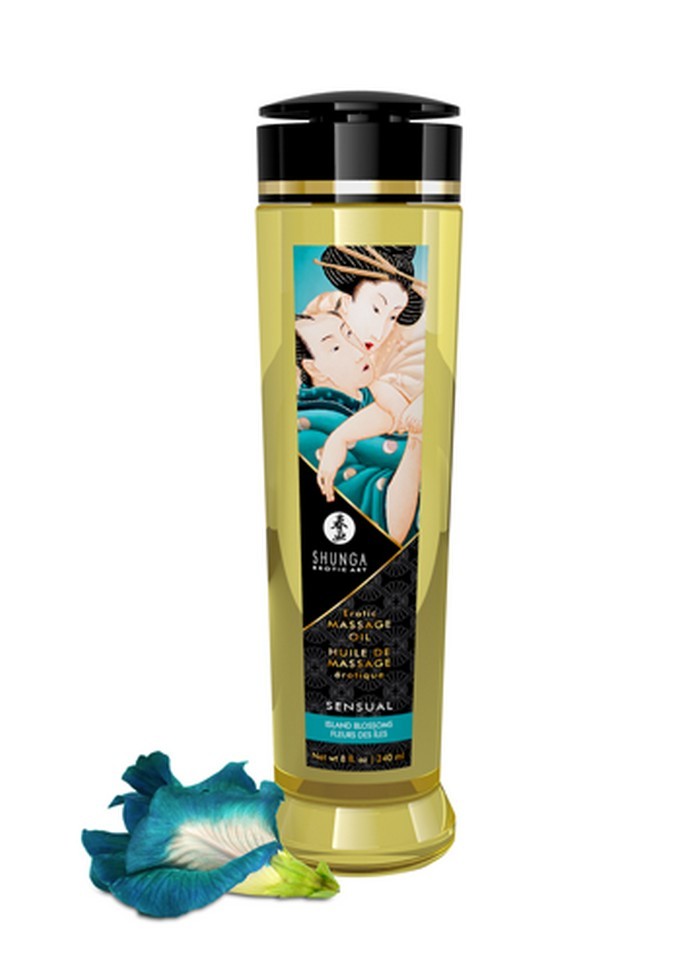 Shunga Huile de massage Fleurs des Iles