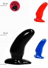 AllBlack-Plug anal incurvé L 12.8 cm bleu-rouge-noir sophielibertine