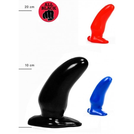 AllBlack-Plug anal incurvé L 12.8 cm bleu-rouge-noir sophielibertine