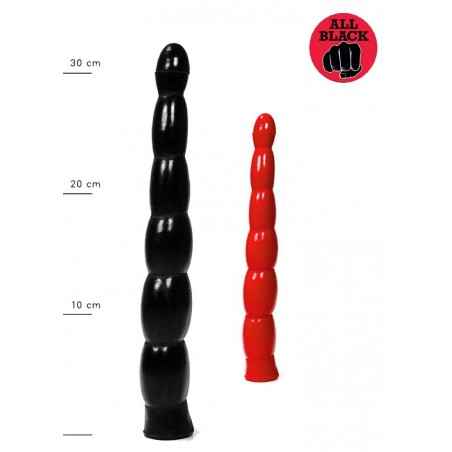 AllBlack-Gode anal boules L 32cm noir rouge sophielibertine