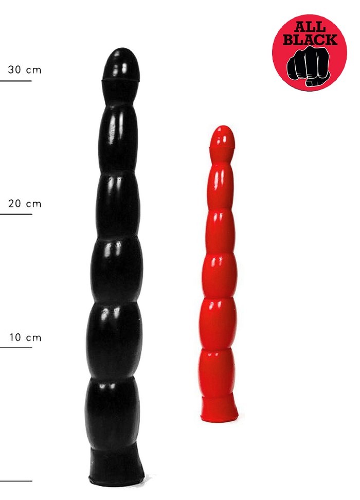 AllBlack-Gode anal boules L 32cm noir rouge sophielibertine