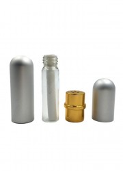 Inhalateur de poppers en aluminium gris acier-sophielibertine