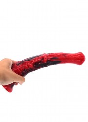 Gode Zoo cheval L 28cm diametre 4.5 cm rouge noir sophie libertine