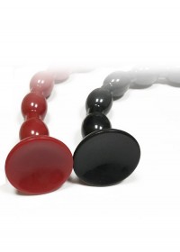 Perles anales L 50 cm  Ø 3.7 cm ventouse noir-rouge sophie libertine