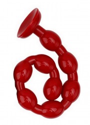 Perles anales souple L 50 cm  Ø 3.7 cm rouge sophie libertine vannes