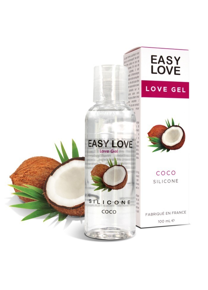 Lubrifiant et huile massage silicone parfum coco Easy Love 100ml