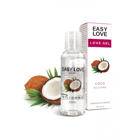 Lubrifiant et huile massage silicone parfum coco Easy Love 100ml