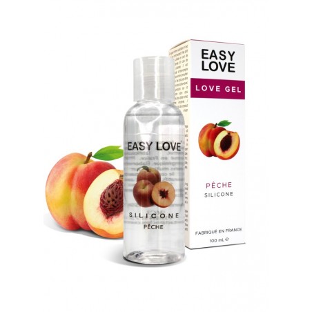 Lubrifiant massage silicone parfumé pêche Easy Love 100ml