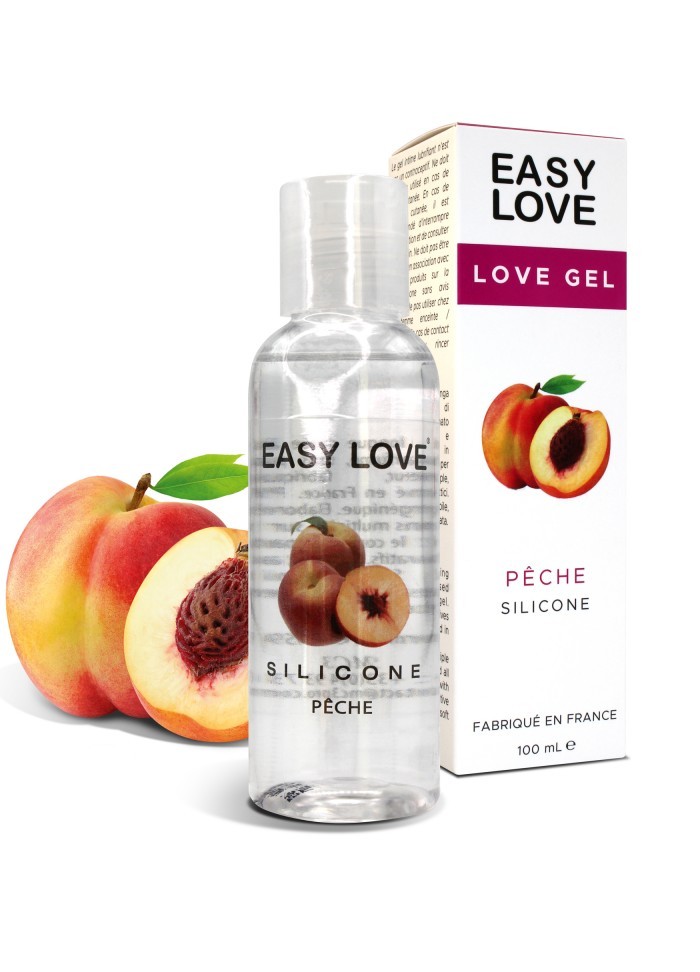 Lubrifiant massage silicone parfumé pêche Easy Love 100ml
