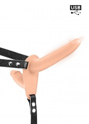 Gode ceinture femme Double vibrant rechargeable USB Fetish Tentation sophie libertine