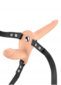 Gode ceinture femme Double vibrant rechargeable USB Fetish Tentation chair