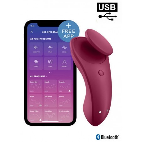 Satisfyer Secret Panty Stimulateur clitoris Vibrant Rechargeable-Connecté  sophielibertine