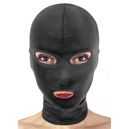 Cagoule ouverte yeux & bouche Fetish Tentation noir