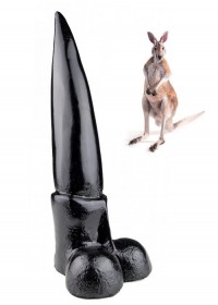 Gode zoo Kangourou wallaby vinyls noir L29cm Ø7cm