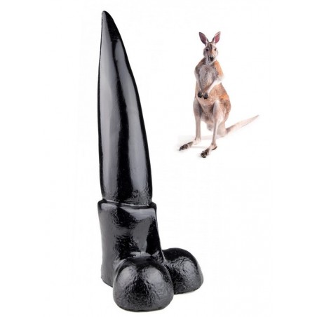 Gode zoo Kangourou wallaby vinyls noir L29cm Ø7cm
