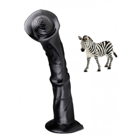 Gode zoo pénis de Zèbre vinyls noir sophielibertine