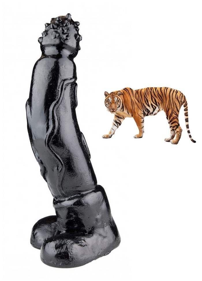 Gode zoo bite de Tigre vinyls noir L33 cm sophielibertine