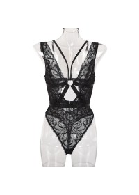 Lingerie séduisante pour femme en dentelle noire Sophie Libertine